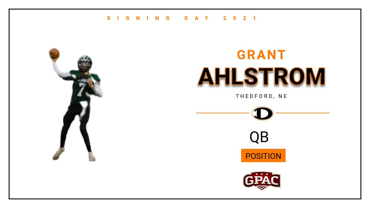 DoaneFootball's tweet photo. Doane Football is excited to welcome 
@ahlstrom_grant to the Tiger Family!! #HuntWithUs21 #RestoreTheRoar https://t.co/S7PqgnVS4J