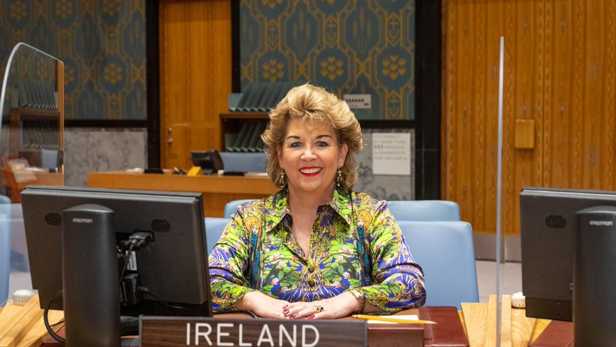 Harry Clarke’s St Brigid gets UN outing as ambassador wears new fashion design