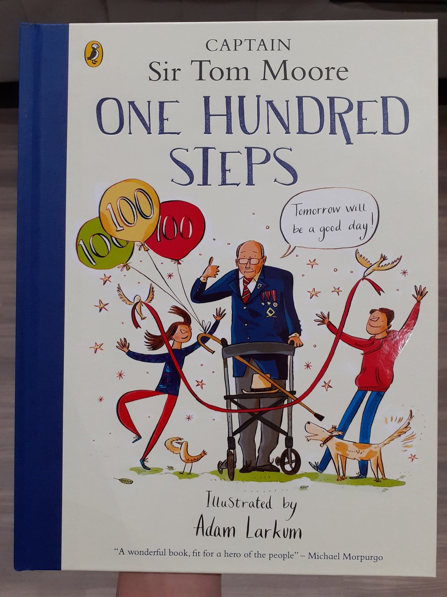 schoolbusmgr's tweet photo. Todays bedtime story. Lovely book! #CaptainSirTomMoore #OneHundredSteps https://t.co/slLmtRmLhl