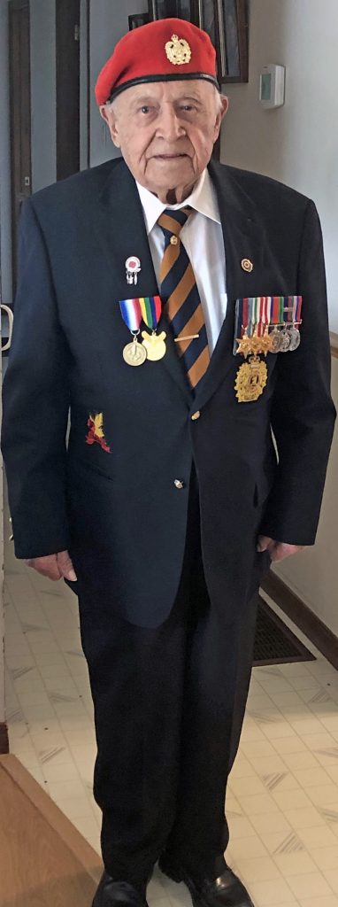 CanadianTorch's tweet photo. At 99, Austin Fuller is the last surviving WWII vet of the Mohawks of the Bay of Quinte. He served with “The Hasty P’s” (Hastings Prince Edward Rgt) who liberated the Dutch town of Amersfoort. The PM recently presented him (virtually) with the Victory Pin. Thank you, Mr. Fuller. https://t.co/e7Dog3e91D