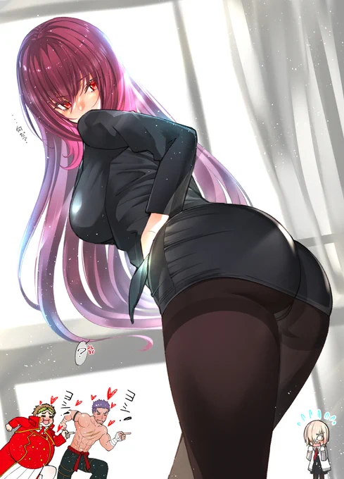 女教師スカサハ!俺は!好きだと言えるッ!「…は?(ス」 #FGO #今日のらくがき カラー練習400枚チャレンジ:310/400 