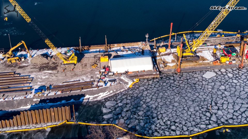 SkEyeStream's tweet photo. An overhead view of the Kingston Wolfe Island ferry dock works.
We will provide updates throughout the project.
#ygk #WolfeIsland #ferrydock https://t.co/eIF8x6XApR