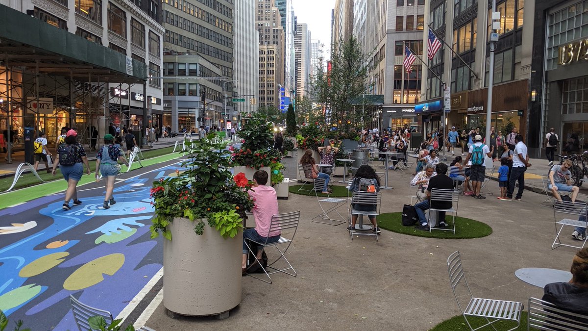 New York City has the right idea - low cost experimentation with paint, planters, and benches.
