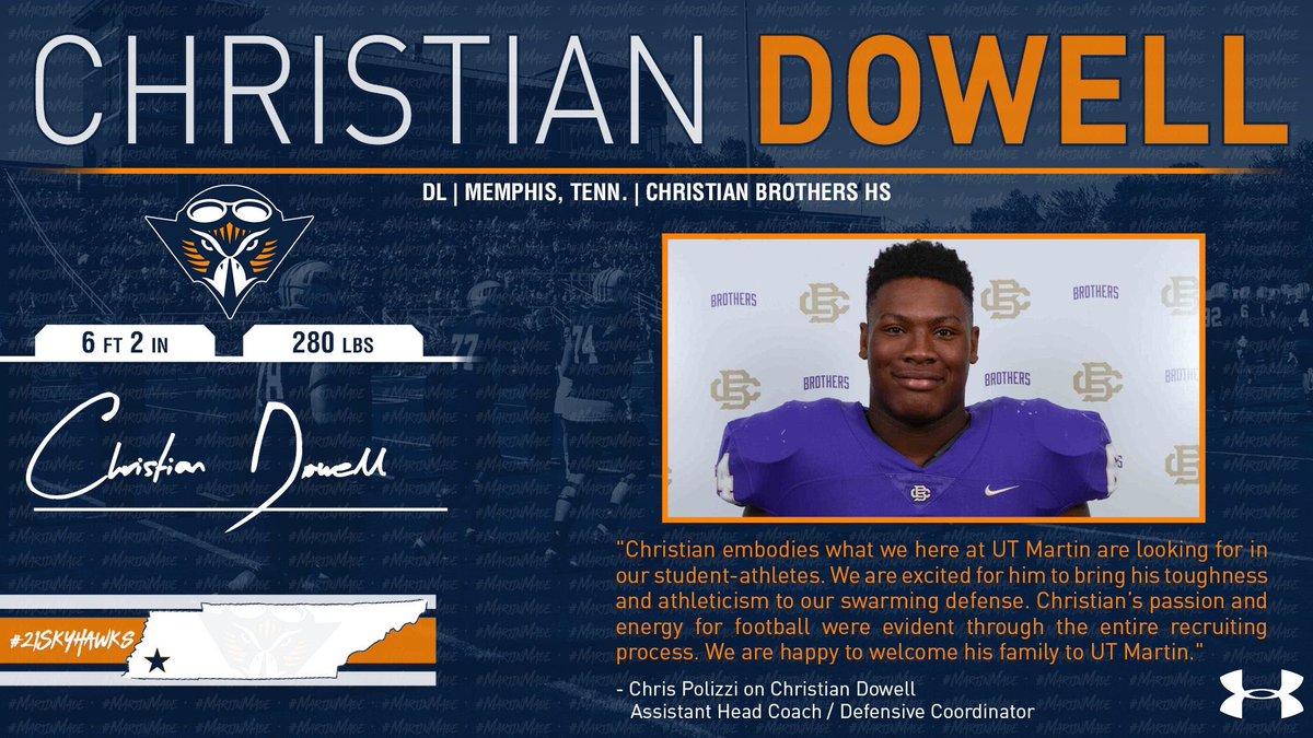 Welcome to the Skyhawk Family, DL Christian Dowell from Memphis, TN! 🔷🔶🏈 Hudl link: hudl.com/video/3/973378… @C_Smiley64 #NSD21 #21Skyhawks