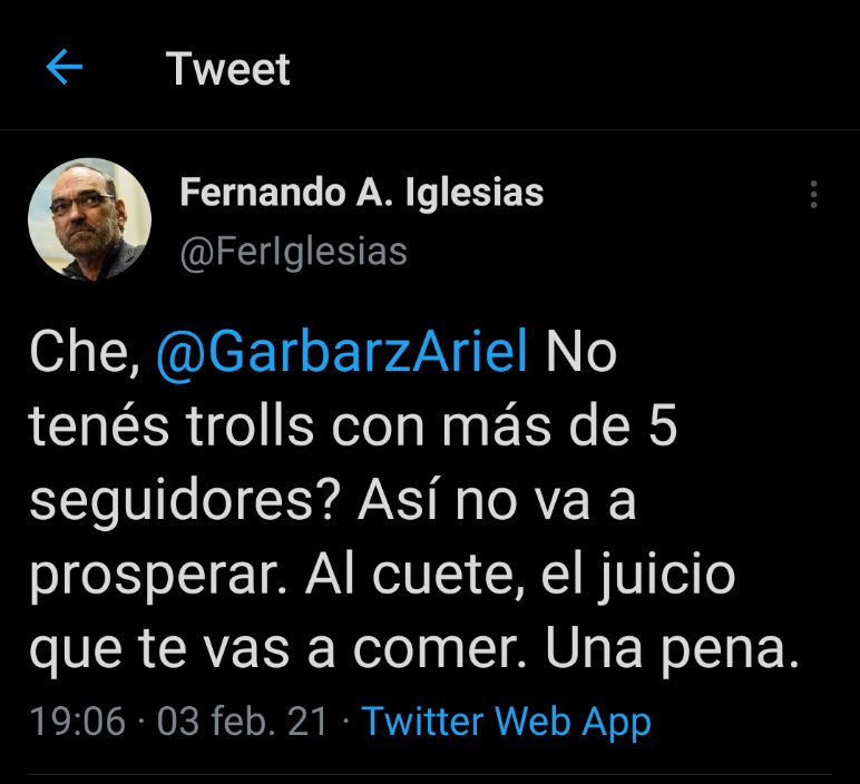 JorgeB60a's tweet photo. El #DipuTrollChorrro @FerIglesias amenaza con juicios...
¿Y si guarda fuerzas para hacer frente a los juicios que le caen a él?
🤡 https://t.co/HdluMdeY8A