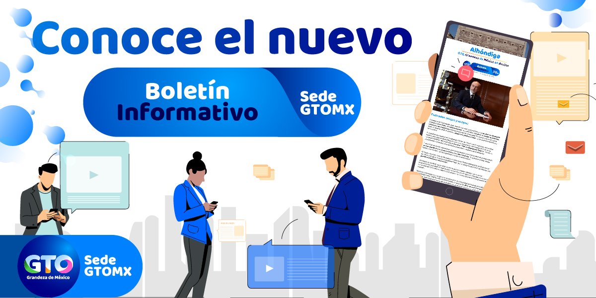 Te compartimos el Boletín Informativo: Alhóndiga. 🙌🏽🖊️ Conoce la información estatal, nacional e internacional que el @gobiernogto tiene para ti.
<a href="/diegosinhue/">Diego Sinhue Rodríguez Vallejo</a>
<a href="/LF_BravoMena/">Luis Felipe Bravo Mena</a> 
<a href="/Alan_Sahir/">Alan Sahir Márquez</a>
¡#GTO: historias de éxito! 👌🏼
#EsoEsGrandeza 
Dale click: 👇🏼 guanajuato.gob.mx/boletines/cdmx…