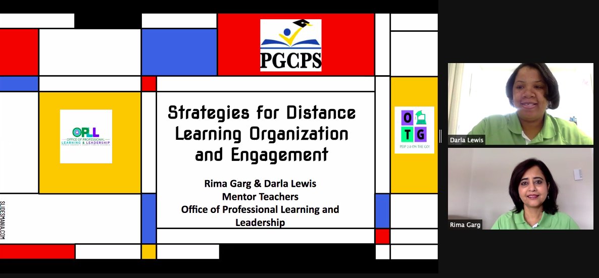 OPLLpgcps's tweet photo. @PEIP2pt0 #peipONtheGO was busy as #OPLLMentorTeachers @rimagarg1 & Darla Lewis shared Organization & Engagement Strategies for @BrandywineElem #professionallearningsessions #distancelearningteachersupport #instructionalstrategies #studentengagement #PGCPSproud @CoachKHolden14 https://t.co/uZkX5ViPs8
