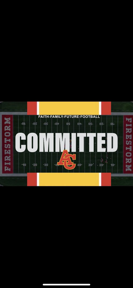 After thinking where to go and having great talks with @Coach_SCoop I will be committing to Arizona Christian University and shoutouts to all the coaches helping get this far on my football journey I appreciate all of my coaches throughout the years and my family and friends.