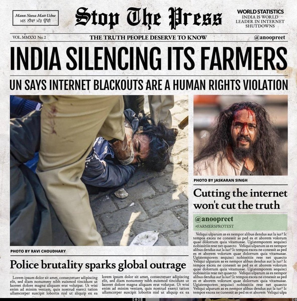 VirkYogi's tweet photo. @hasanminhaj @NewsHour Thank you for your support! Save our farmers #FarmersProtest https://t.co/dkcbZJzy3A