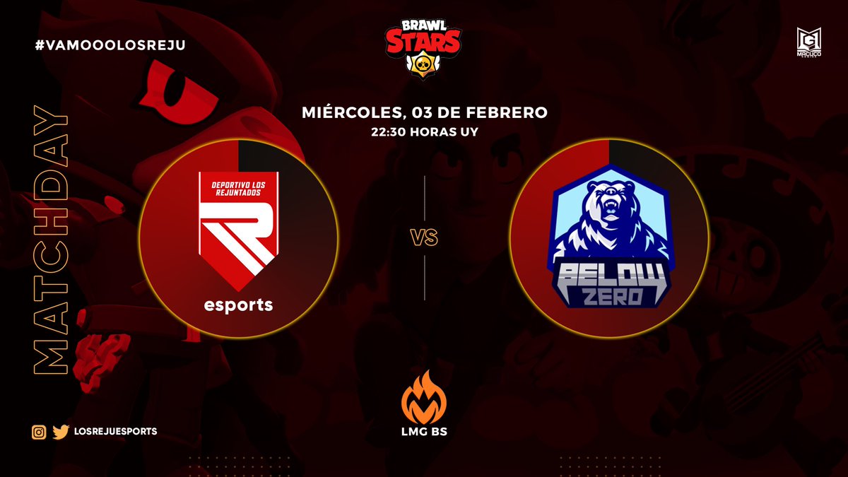 #BrawlStars • MATCHDAY 

Segunda jornada y necesitamos la victoria para emepzar a sumar puntos.

🗓 Miércoles 03/02/21

🏆 <a href="/LMGBrawlStars/">Brawl Stars •LMG•</a> 
🆚 <a href="/BelowZero_BS/">Below Zero❄</a> 
⏰ 22:30 🇺🇾

#VamoooLosReju