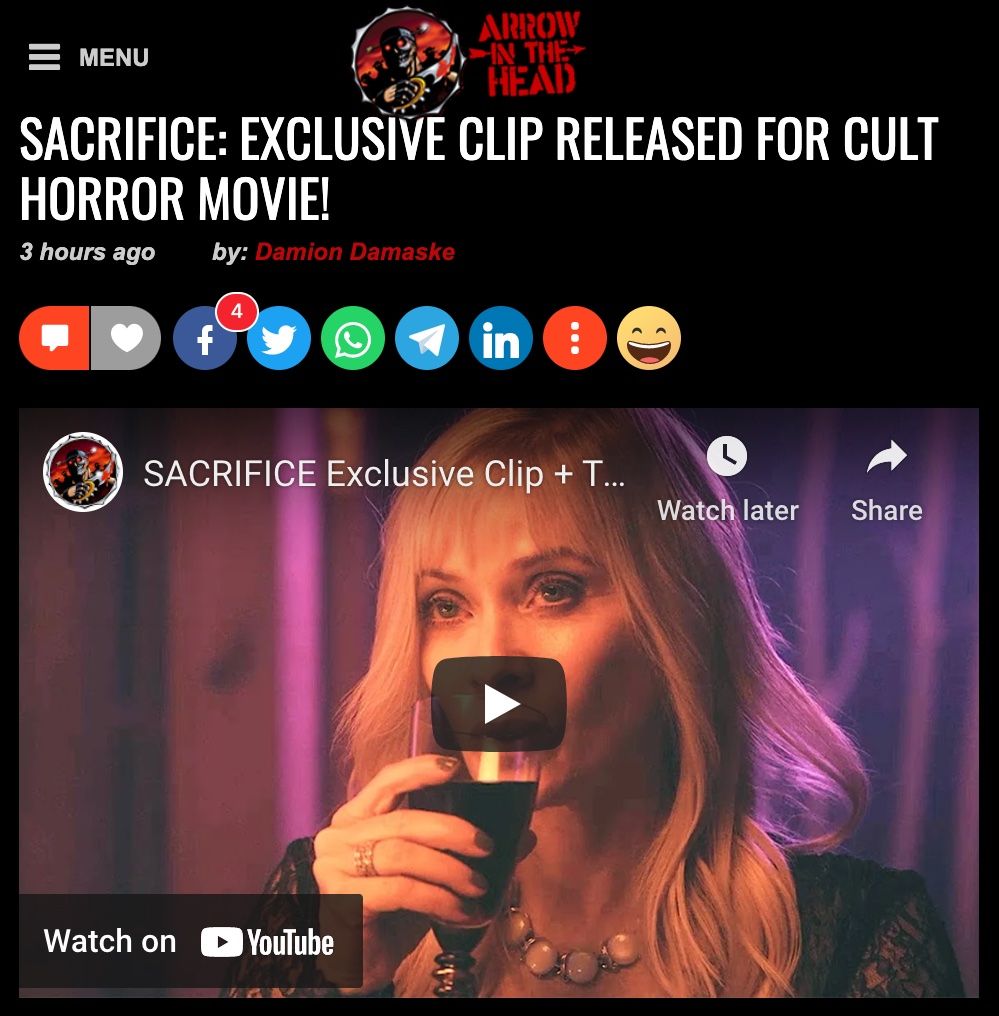 MovieSacrifice's tweet photo. See an exclusive clip from SACRIFICE on @arrowinthehead https://t.co/xscqyhJOAZ 
@moviesacrifice @epic_pictures @barbaracrampton @dreadcentral @dreadpresents
#sacrificemovie  #sacrificefilm #paulkane #cultofcthulhu #lovecraft #horror #arrowinthehead #joblo https://t.co/Zt9Cy28Tr0