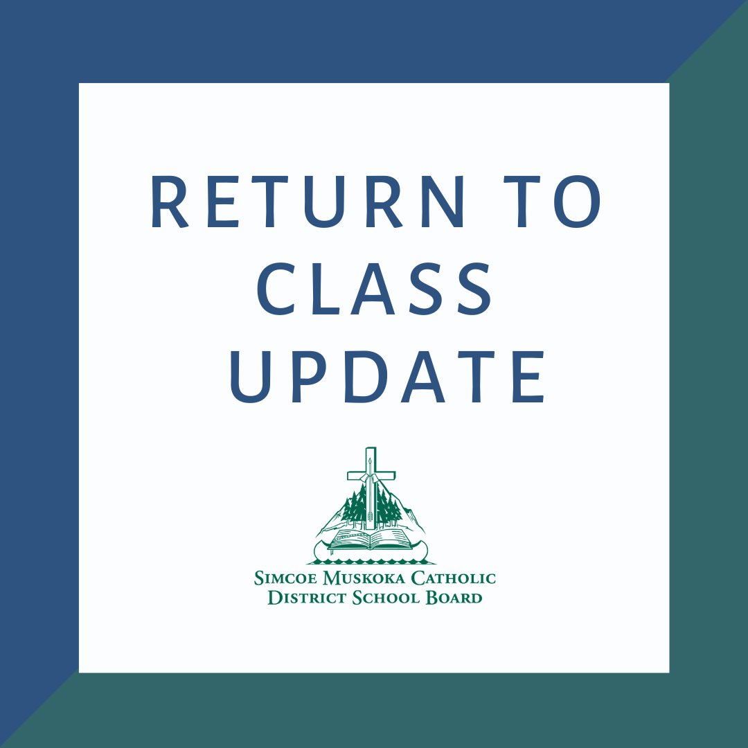 The Minister of Education made an announcement today that in-class learning will resume for all schools in the SMCDSB beginning on Monday, February 8th. 

Please see the Director's letter to families for more information:
ow.ly/tQaN50DqIWS