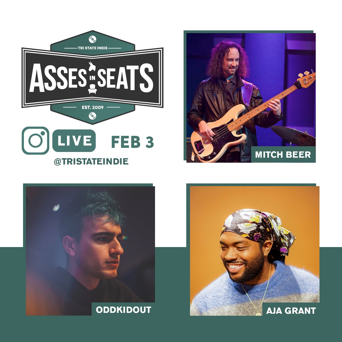 Tri State Indie (@tristateindie) on Twitter photo We go live in 40 mins! 7PM-Asses in Seats > TSI's IG LIVE! Host <a href="/MitchBeer/">MitchBeerBass</a> talks w/ guests <a href="/OddKidOut_/">OKO</a> +<a href="/PhonyPpl/">noGENRE PhonyPpl</a>'s <a href="/AjaGrantPurple/">Aja Grant</a> about working w/ musical heroes + more. Who are your musical heroes? Tell us live on the show! instagram.com/tristateindie/
#letschat #opinionswanted We go live in 40 mins! 7PM-Asses in Seats > TSI's IG LIVE! Host <a href="/MitchBeer/">MitchBeerBass</a> talks w/ guests <a href="/OddKidOut_/">OKO</a> +<a href="/PhonyPpl/">noGENRE PhonyPpl</a>'s <a href="/AjaGrantPurple/">Aja Grant</a> about working w/ musical heroes + more. Who are your musical heroes? Tell us live on the show! instagram.com/tristateindie/
#letschat #opinionswanted