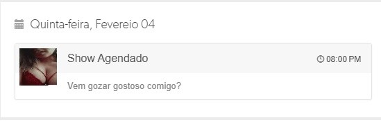 Marcad&iacute;ssimo! Amanh&atilde;, &agrave;s 20h, vai ter show no @Cam4. Quero ver quem vai vir gozar gostoso e me deixar