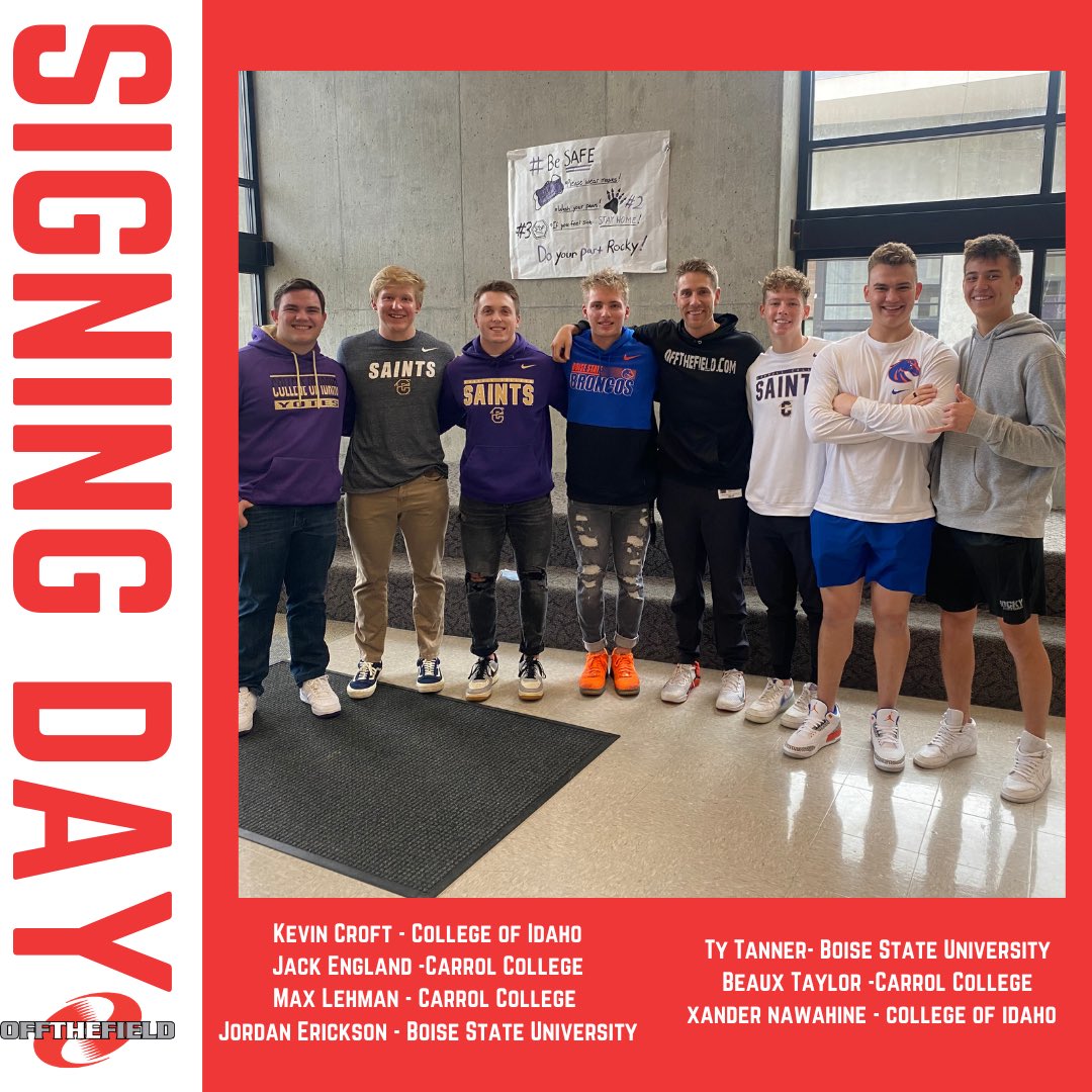 OTFathlete's tweet photo. Signing day! Congrats to our Rocky boys! 

#offthefield #signingday #offthefieldathletes https://t.co/QOwKAXzxRk