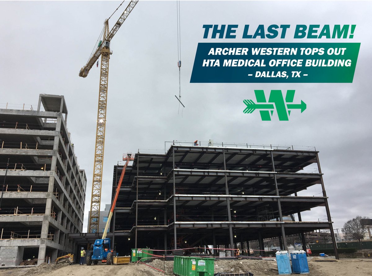 thebiggreenw's tweet photo. We've topped out @HTA_Pulse's new medical office building in #Dallas! https://t.co/E4REgQpgx6 https://t.co/76uWIGJxjZ