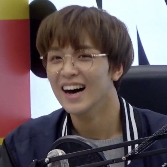 haechan wearing glasses ; a thread