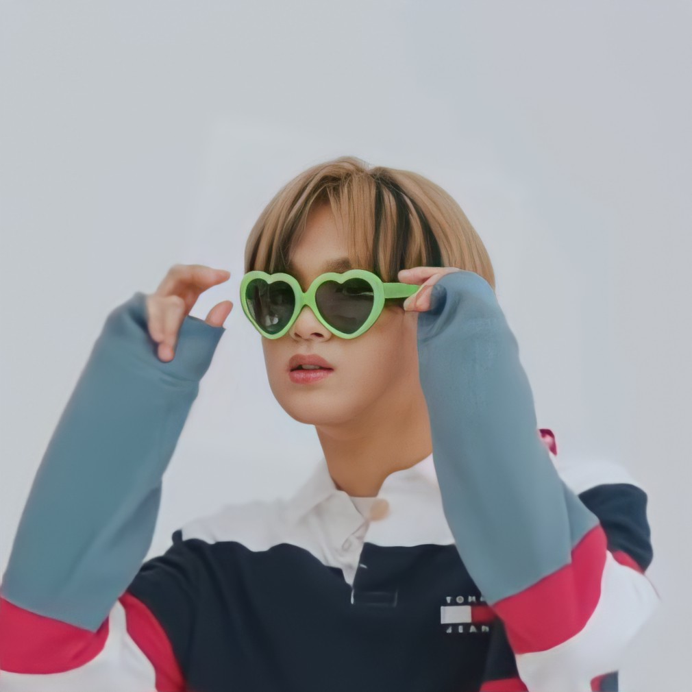 haechan wearing glasses ; a thread