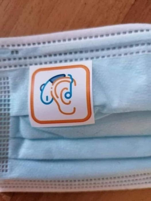 PamelaApostolo1's tweet image. Could everyone share this logo.
It indicates that the person who wears it is deaf and, in some cases, wears a hearing aid.