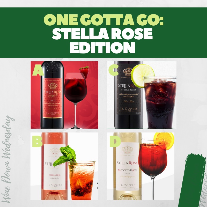 ontherocksatl's tweet photo. WINE DOWN WEDNESDAY PRESENTS: One Gotta Go, The Stella Rose Wine Edition

A. Red
B. Pink
C. Black
D. Moscato

#winesofinstagram #instawine #winelover #vin #winenot #winetime #wineoftheday #winetasting #wineoclock #winewinewine #wineporn #winebar #winestagram #winewednesday https://t.co/krK8GnLEWF
