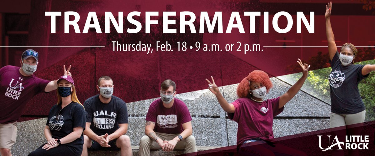 UALRadmissions's tweet image. Virtual Transfermation is perfect for transfer students who have questions about transferring credits, academic programs, and paying for college. Apply for free during the event! Grab your spot at ualr.at/transfermation.