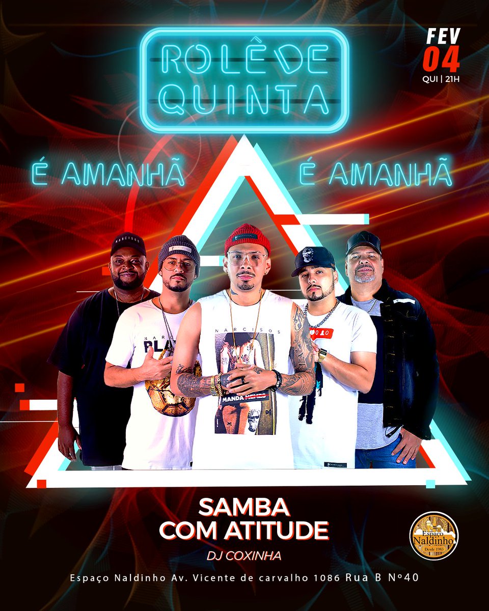 SambComAtitude's tweet photo. Como tá a sua animação pra esse Rolê de Quinta do SA? Por aqui a gente tá pilhado e ansioso pra encontrar vocês 😜
Quem aí já tá por dentro desse rolê? Não vacila, já é AMANHÃ! 🔥
#RoleDeQuinta #SambaComAtitude #SA https://t.co/GS3QUUWjMo