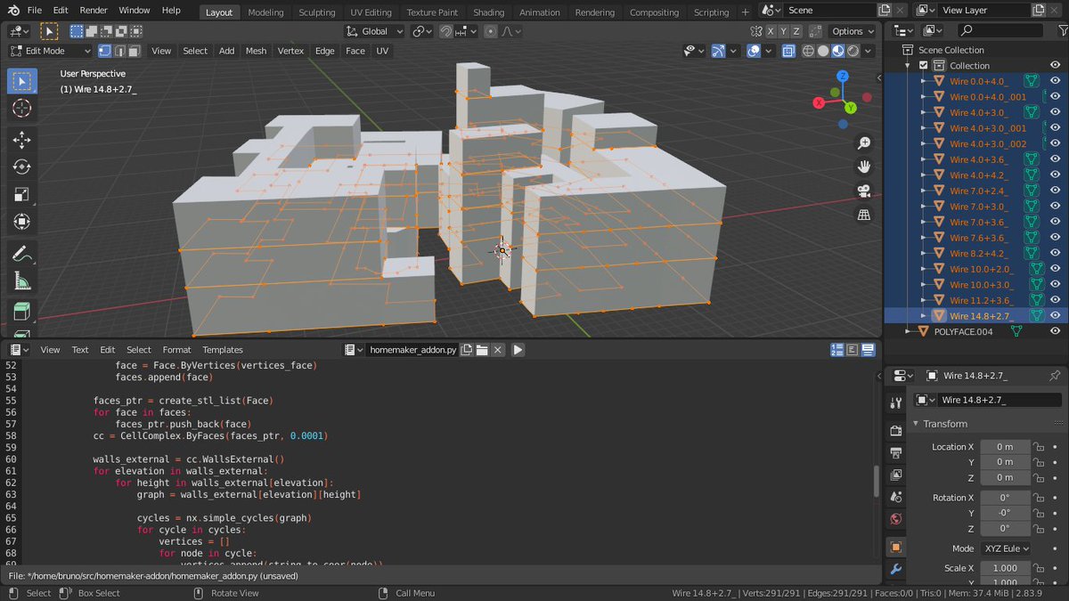 It doesn't look like much, but here is the Homemaker Topologise add-on identifying external walls using  @topologicBIM