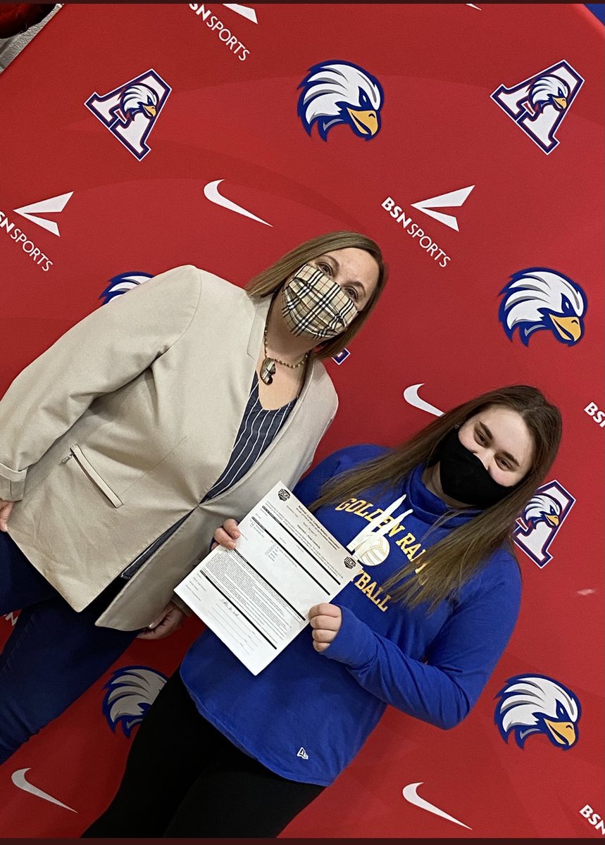 ApolloEagleVB's tweet photo. Congratulations to Gabbie Frank who signed her Letter of Intent to play volleyball at Anoka-Ramsey next season! https://t.co/cmMjviDuLX