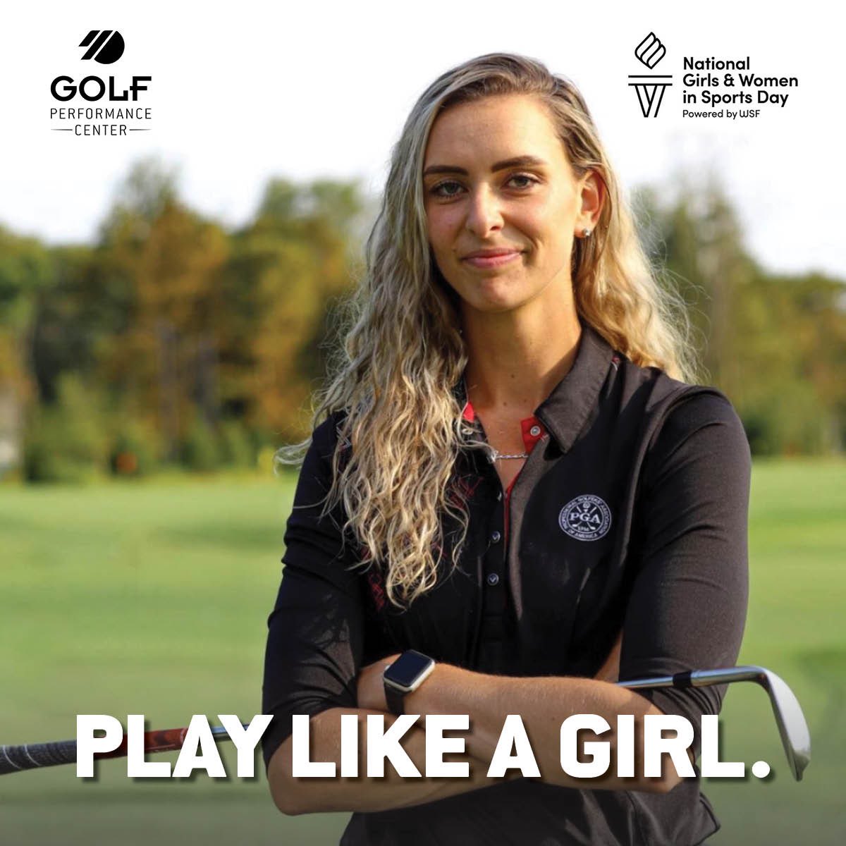GPCGolf's tweet photo. Celebrating Coach Stephanie today! #NationalGirlsAndWomenInSportsDay https://t.co/5zcRyV9jrb