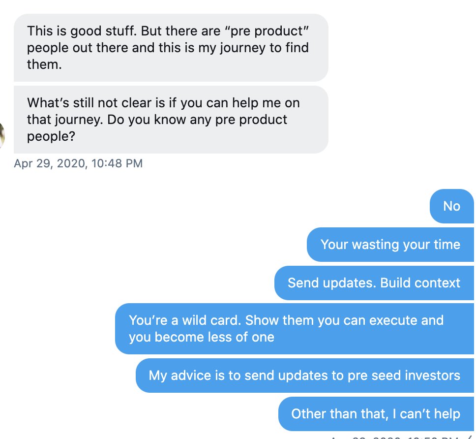 I tell him what he doesn't what to hear and WAM. Another dose of the truth. BOOM BOOM.