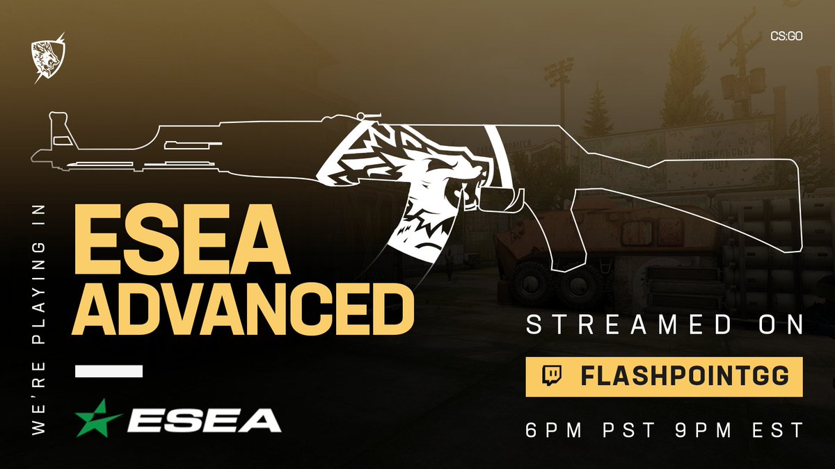 FlashPointGG's tweet image. Our CS:GO team is competing tonight in the @ESEA Advanced! 

It will be streamed and casted on our Twitch channel. So make sure you tune in and watch them dominate! ⚡️

💻 twitch.tv/FlashPointGG