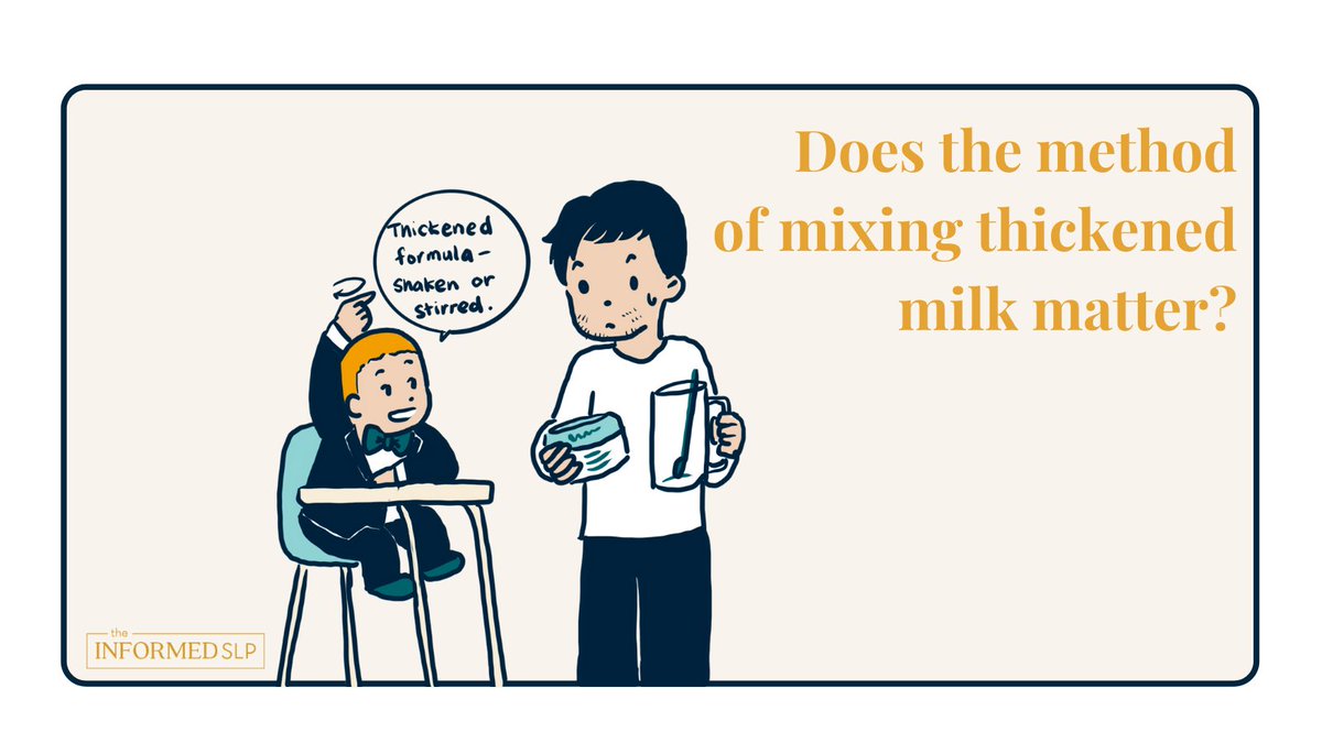 TheInformedSLP's tweet photo. Until babies can tell us exactly what they need, at least we can count on Rush et al. (2020) to guide our formula thickening methods!

https://t.co/YY19cWelzq

https://t.co/SQ4LohJGBF

#SLPeeps #SLT #SpeechPathology #medSLP #NICUSLP #speechtherapy #pediatricfeedingdisorders https://t.co/0hENVVuxJ1