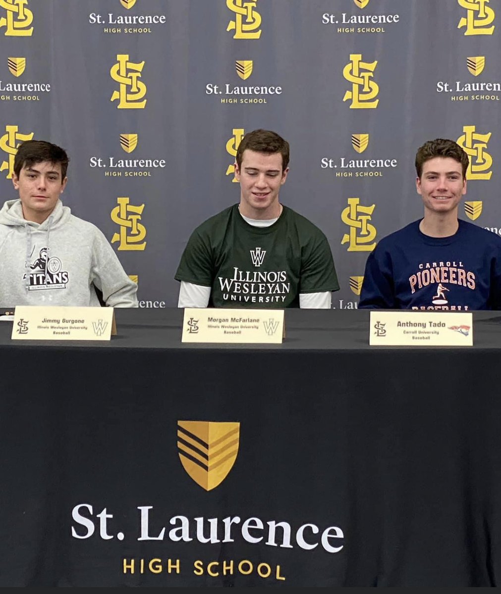 stlbaseball1's tweet photo. Join us in congratulating Anthony Tado, Jimmy Gurgone and Morgan McFarlane on officially signing their NLI to continue their baseball careers! #VikingWarriors https://t.co/dAyNC2UKbp