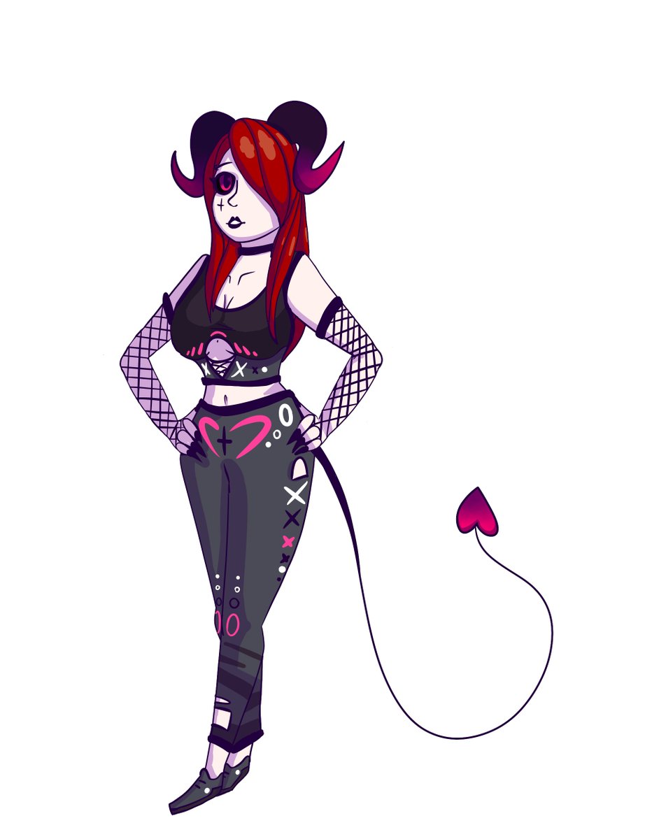 PenticaPro's tweet photo. Hi, Sinners! We're coming at you with some more concept art of one of @Pentica666Pro's original characters, DESIGNED and OWNED by @localsuccubitch and DRAWN by @PentiSteampunk! 💜🖤💜 https://t.co/sFguwrzxBY