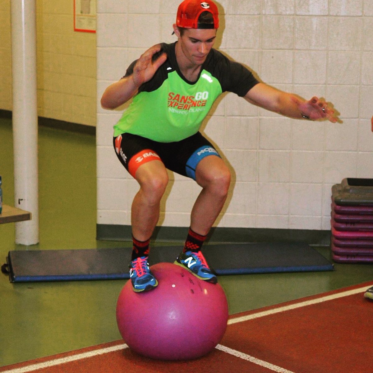 Just how important is balance and a strong core for a triathlete?  Try doing this!  #balance #sansegoco #craigalexander #StrengthTraining #triathlontraining