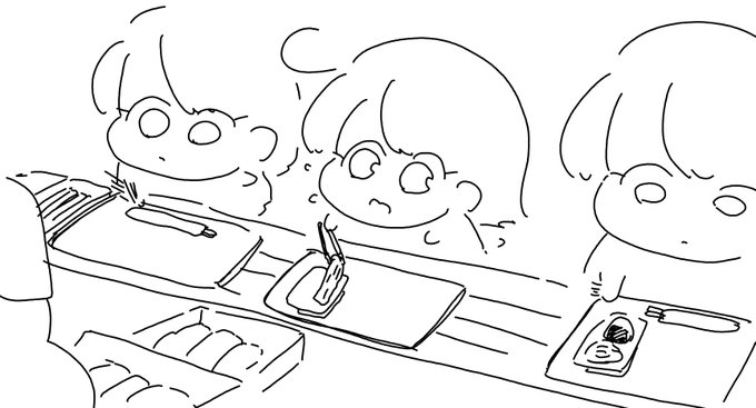 ひさしぶりのはなまるうどんで常連に囲まれて焦りながら注文するみにろりちゃん 