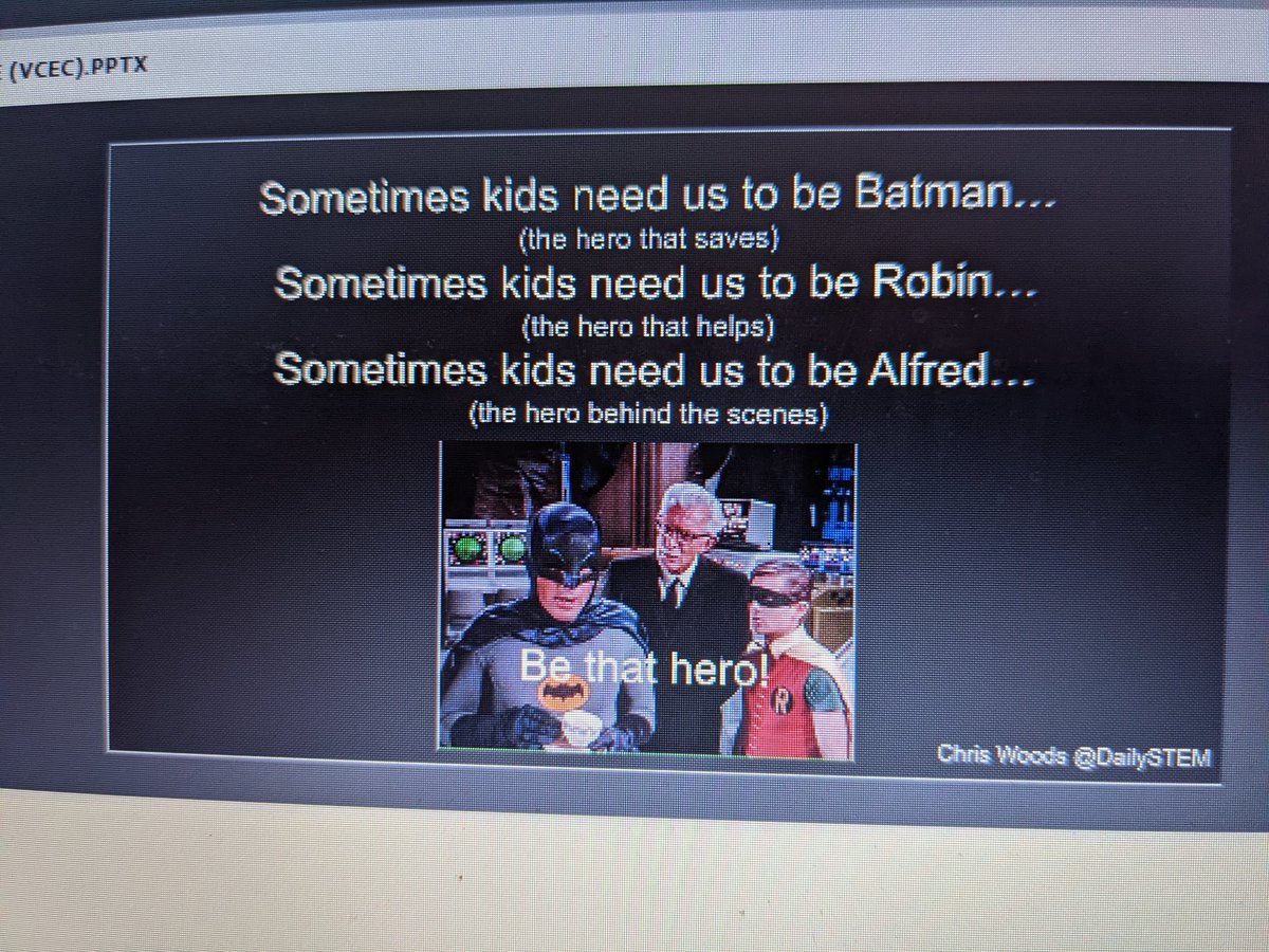 #VCEC2021 @VAEducatorCMJ This spoke to my soul! Sometimes our kids are Batman, Robin, and Alfred too! 🥰