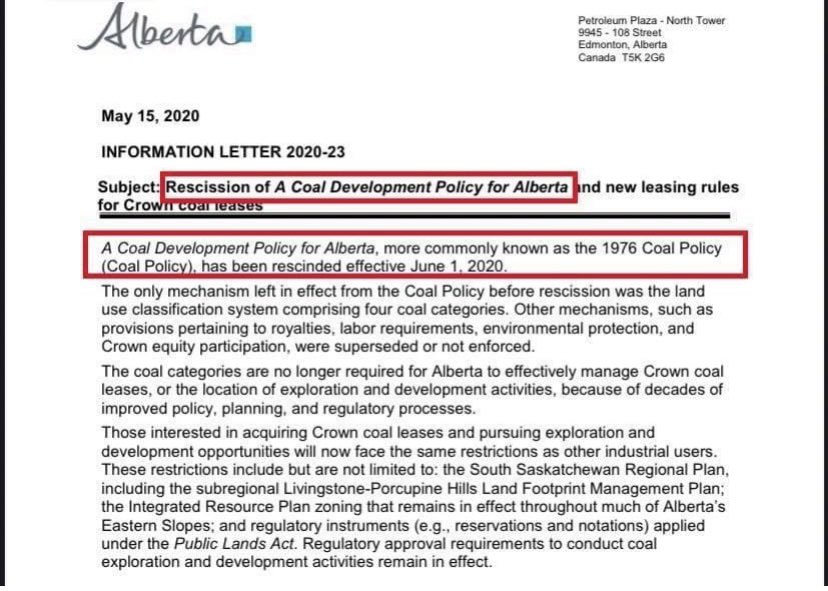 Just wondering @jkenney what your definition of “Rescinded” and “Repealed” is as per your Q & A?  Hint...look at #1. They look awfully familiar. #ableg #saveourslopes #saveourmountains #waternotcoal #honestyinpolitics #transparency #albertapolitics