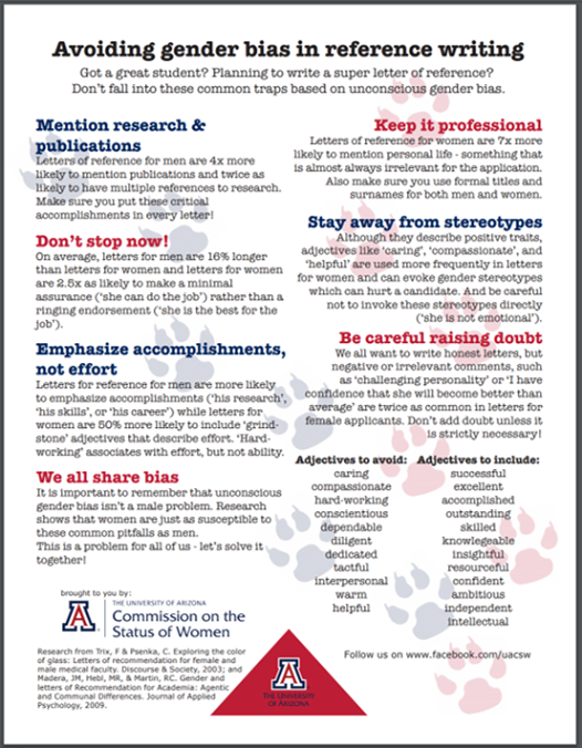 Please don't comment how "warm" is actually a great thing to say about a candidate "regardless of gender."  Nothing wrong with being warm (or helpful, caring, etc.); being warm/caring/helpful is great! The issue is the opportunity costs of stating it within a reference letter.