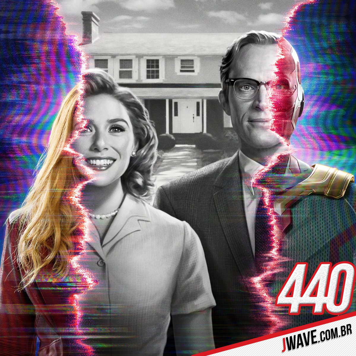 JWavecast's tweet photo. *JWave #440 | Wandavision – Parte 1*

Saiu o podcast do JWave reunido para falar da primeira parte de Wandavision.

Vem ouvir!

Link: https://t.co/vI37TPRGgm

Spotify: https://t.co/BajR0RIyja

Google Podcast: https://t.co/m9WAcwpQfE https://t.co/nYKo2x1Gpm