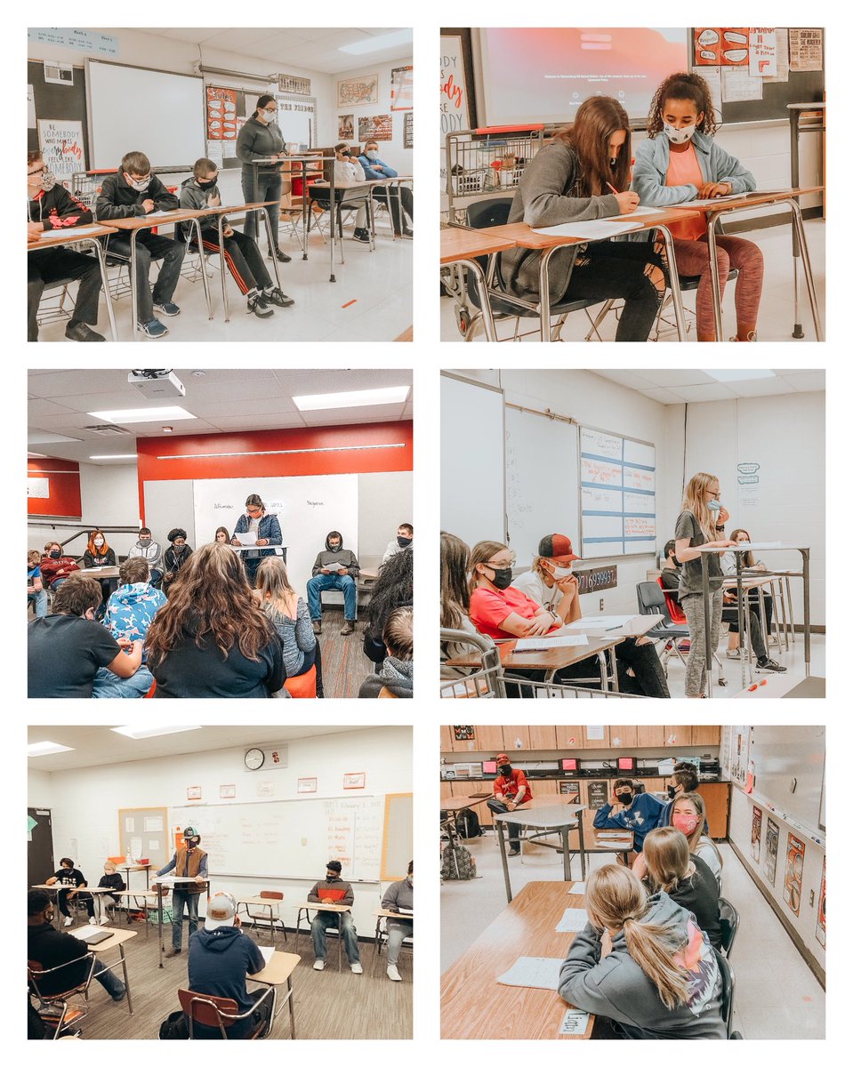 MrsBackhausWMS's tweet photo. This past week, reading class held intense debates over video games and violence. The students’ hard work, solid evidence, and awesome public speaking skills definitely made this teacher proud! Also, a huge “THANK YOU” to our guest judges! #WMSTigerStrong https://t.co/QQIIxpxN4y