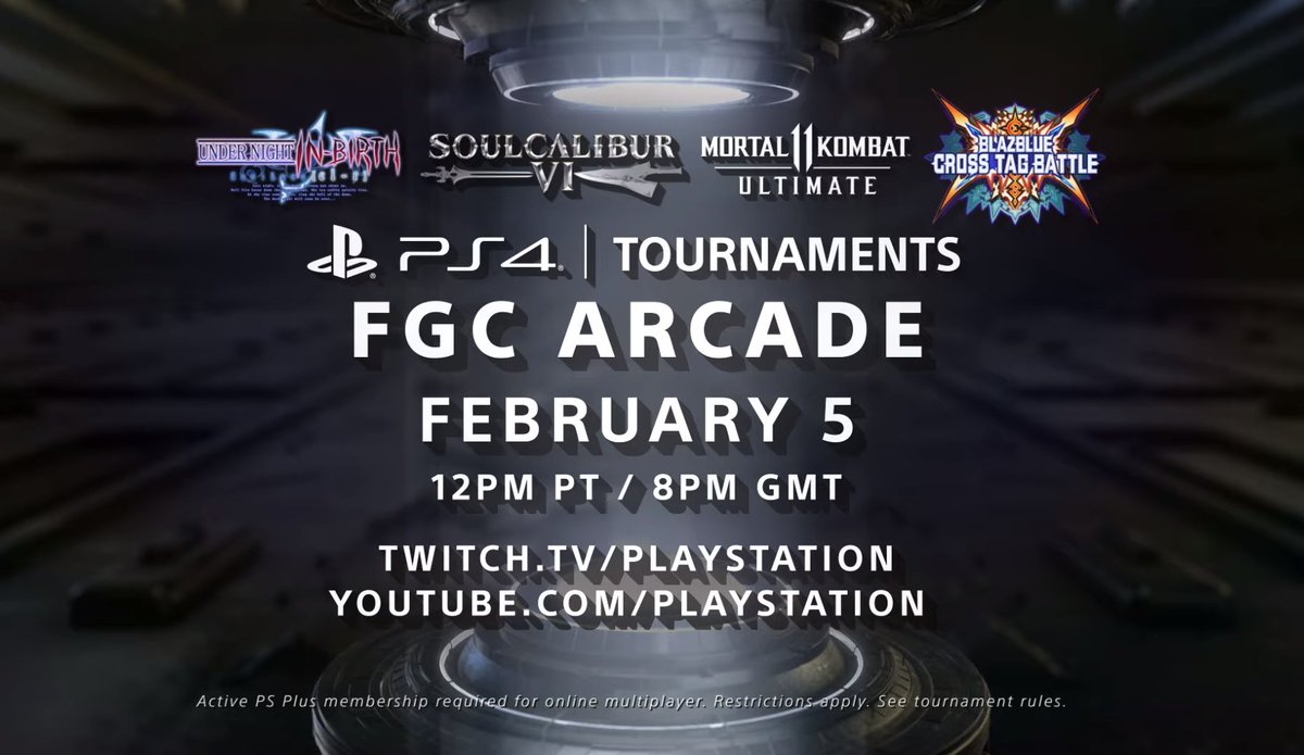 ArcSystemWorksU's tweet photo. Tune into @PlayStation’s Twitch or YouTube channel on February 5th at 12:00 PM PDT for #FGCArcade, a one day celebration honoring Open Series players and featuring some legendary exhibition matches between some #BBTag pros.
Learn more: https://t.co/LTZ3pD2StB https://t.co/FEoP2J62RK