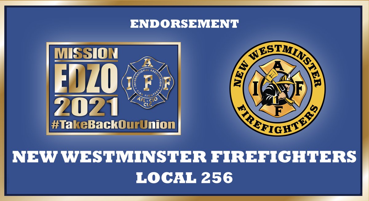 Thank you brothers and sisters in BRITISH COLUMBIA with New Westminster Firefighters Local 256! I am humbled by your support and #ReadyToLead #OurIAFF on day ONE. #TakeBackOurUnion #TeamEdzo <a href="/NewWestFF/">New Westminster Firefighters</a>