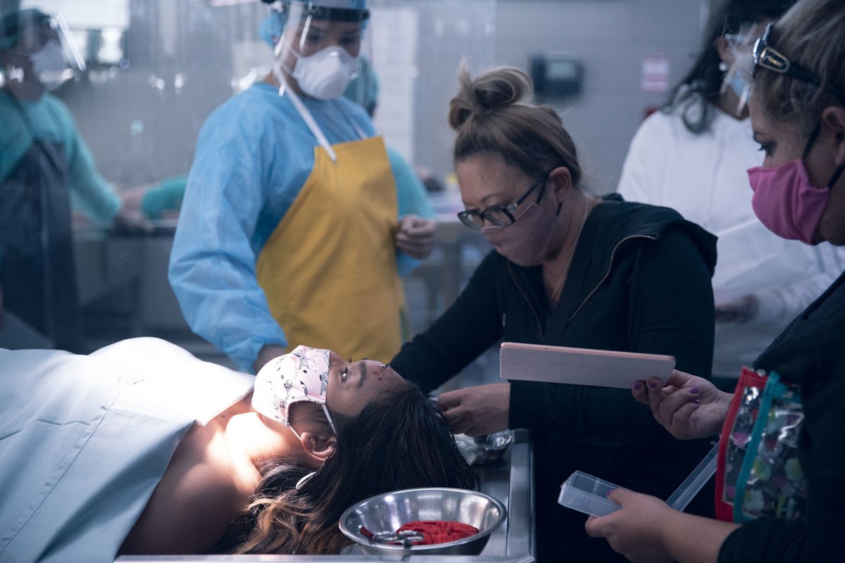 bentframefilmtv's tweet photo. It wouldn't be an ep of #CoronerCBC without some BTS to show a little peek behind the curtain. Here's @MarlineYan as Bobby in the autopsy suite. https://t.co/JVAcYwsjd6