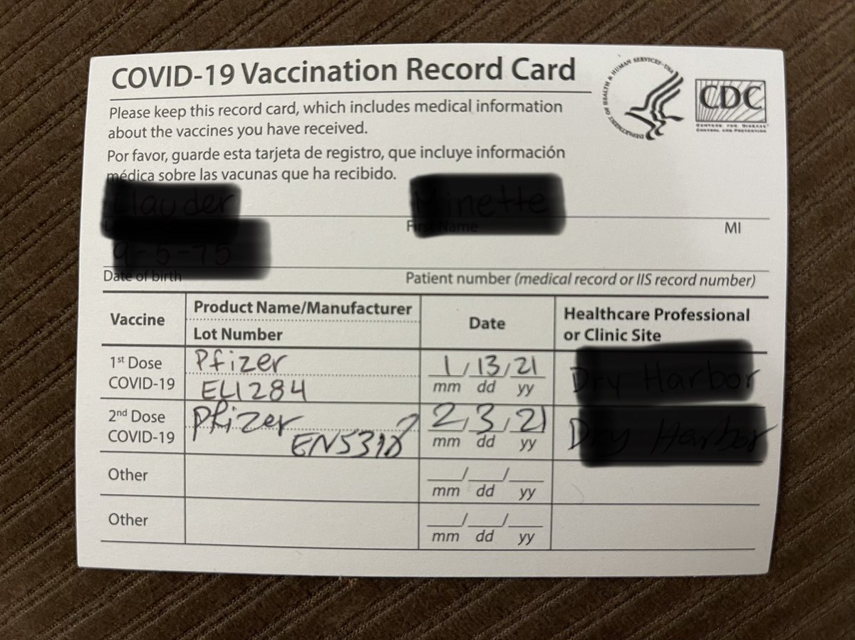 mllauder75's tweet photo. Got my 2nd dose of PFE vaccine! Feeling so relieved&amp;fortunate to get it! Protect yourself,protect your loved-ones,protect the people around you!Getting the vaccine is just one of the course of actions to stop the pandemic.We have to stay positive that this pandemic will end soon. https://t.co/6ap7fijQ1i