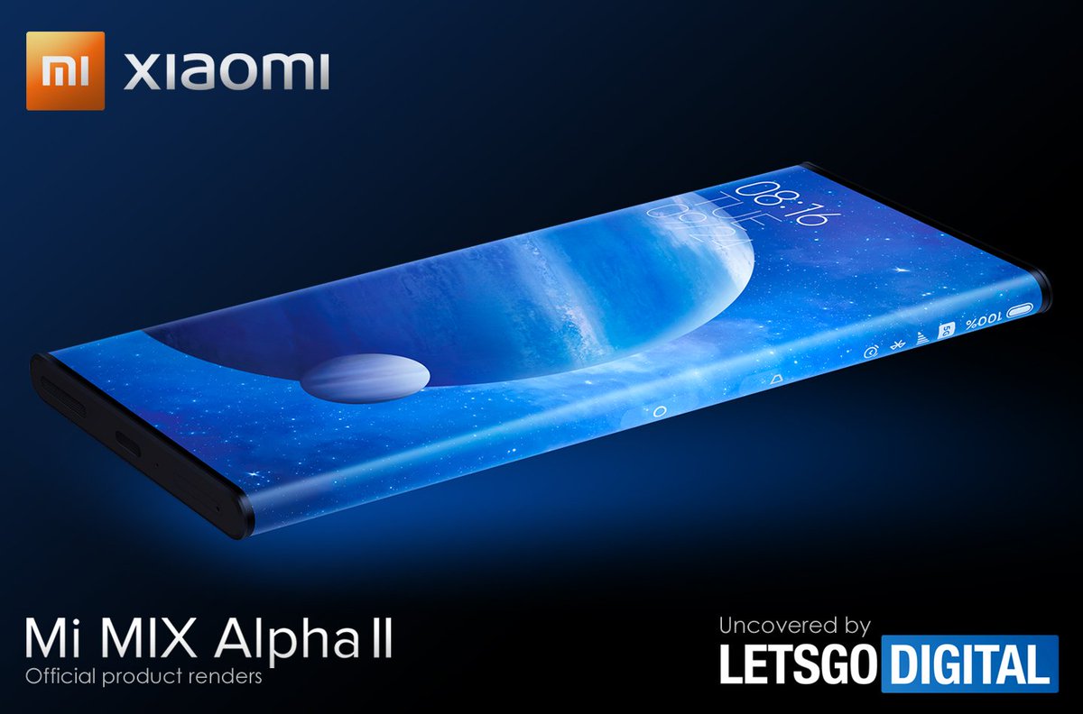 TechyPreacher's tweet photo. #Xiaomi Mi Mix Alpha 2 patent:

📱 Almost 360° Wrap-Surround display
🤳3 cameras on the pop up camera
🎧3.5 mm Jack available

🖊️Also a S pen attached on it's Top ( most probably)

Via- letsgodigitalNL 

 #Xiaomi #MiMIXAlpha
#MiMIXAlpha2 #MiMIX #MiXAlpha
#MiXAlpha2 https://t.co/KXuEX8sVWH