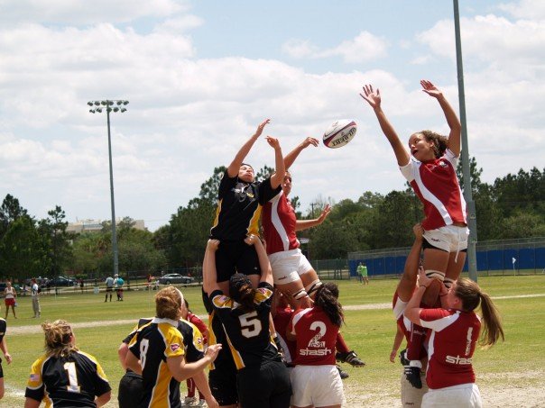 GoKeelhaulers's tweet photo. Our final post for our #NationalGirlsAndWomenInSportsDay is our staff submission from @KeelhaulersMBB Head Coach, Tim Bross, of his wife, Crista, running marathons (on the right) and playing rugby for Stanford (top of the line out)!! https://t.co/aMAbcQlivh