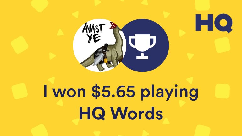 I just won $5.65 on HQ Words! You should play too. Use my code "mbrandy" when you sign up hqtrivia.com <a href="/AnnaRoisman/">Anna Roisman</a> <a href="/hqwords/">HQ Words</a>