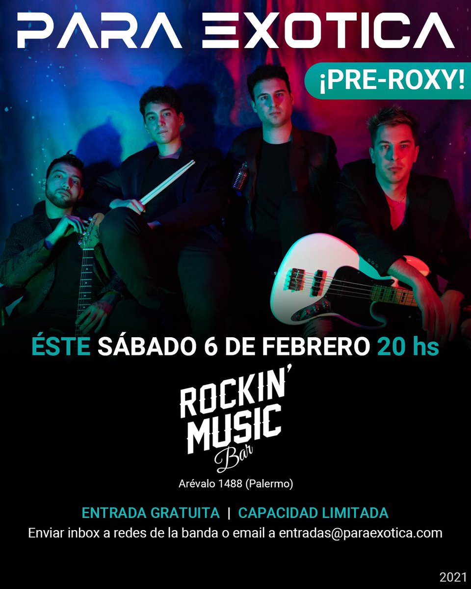 paraexotica's tweet photo. Recién confirmada esta linda sorpresa🔥 Hacemos la previa del Roxy, éste Sábado en @rockinmusicbar  ♥️ https://t.co/NzEQidL5xn