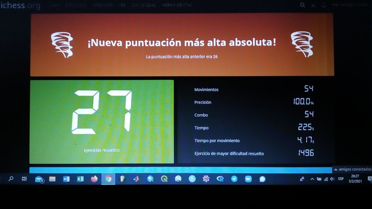 Joho_33's tweet image. Precisión del 100% ;-)
#Lichess
#PuzzleStorm
#ChessChallenge
#Chess